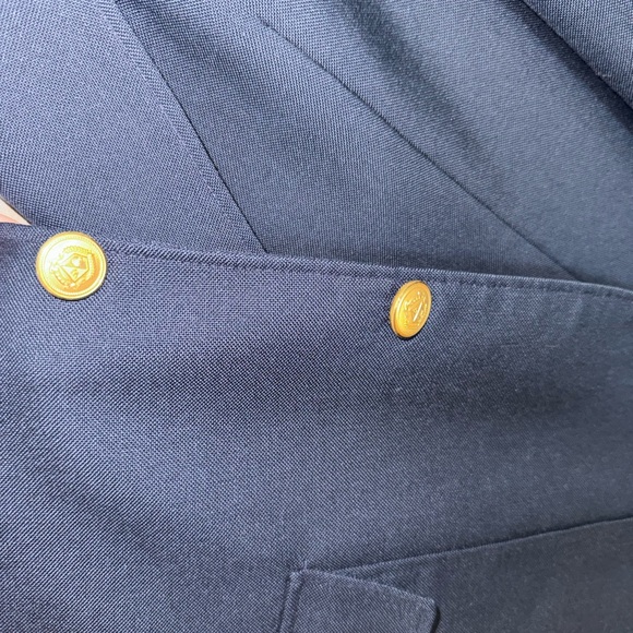Savile Row Men's Navy Blue Blazer with Gold Buttons size 40L - Picture 7 of 16
